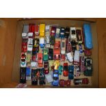 A large collection of play worn diecasts including Dinky, Corgi, Matchbox, Lesney, Britains,