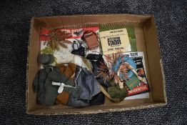 A selection of 1960's Action Man Clothing, Accessories and Manuals