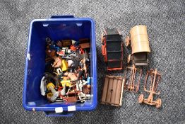 A selection of 1970's and later Geobra Playmobile Wild West plastic accessories, figures and