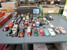 A collection of Dinky, Corgi, Matchbox, Lesney, Yesteryear and similar playworn diecasts including