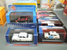 Fourteen limited edition Corgi Vanguards diecasts including Emergency Motors, Police, Jaguar etc,