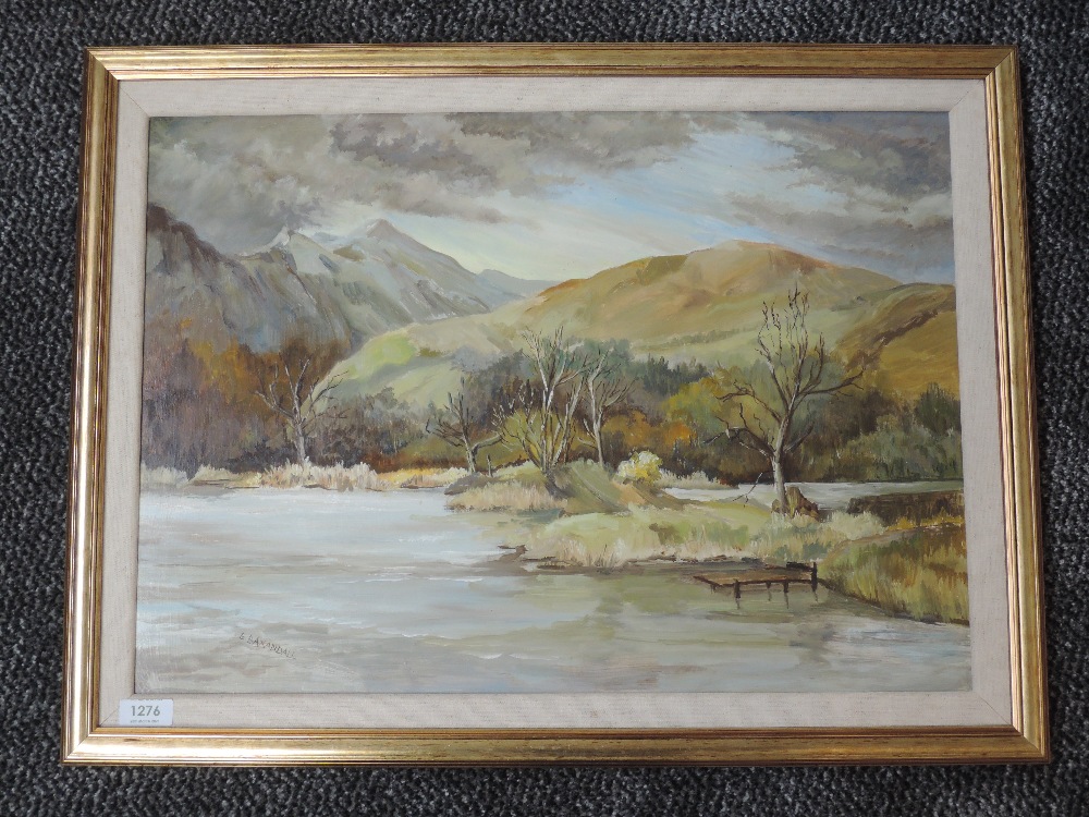 An oil painting on board, E Baxandall, After the storm Grasmere, signed and attributed verso, 40 x