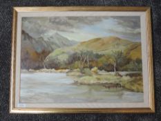 An oil painting on board, E Baxandall, After the storm Grasmere, signed and attributed verso, 40 x