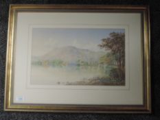 A watercolour, W T Longmire, The Ferry Windermere, signed and dated 1897, 25 x 41cm, plus frame