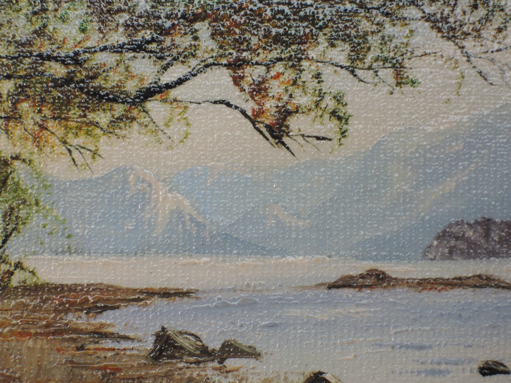 A pair of oil paintings, Kate Holland, Ullswater and Derwent, 7 x 14cm, plus frame - Image 2 of 3