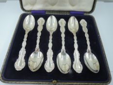 A cased set of six silver teaspoons in the Strasbourg pattern, Birmingham 1912, Gorham Manufacturing