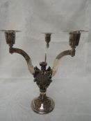 A limited edition silver three arm candelabrum commissioned by the Dean & Chapter of St Paul's