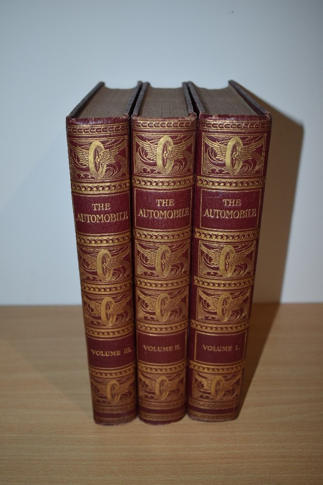 Motoring. Hasluck, Paul N. (ed.) - The Automobile. Subscribers edition, 1909. Three volumes.