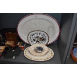 A selection of antique meat chargers and similar serving plates