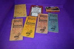 A selection of vintage toilet comic books and a Rolls Razor imperial no. 2