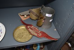 A small lot of items including tankard, thought to be HS Janvrin 42nd Staffordshire regiment, two