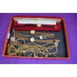 Five ladies vintage wrist watches including Rotary, Lorus, Summit, etc a pair of cufflinks and