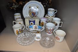 A selection of royal coronation and similar celebration ceramics