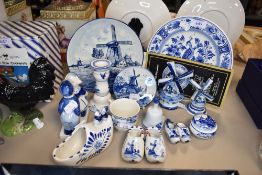 A selection of Dutch delft design ceramics including Blauw