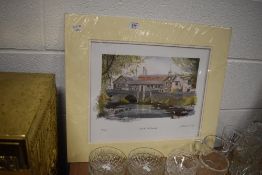 A signed and limited print of the mill at Burneside, 398/500.