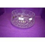 A Waterford crystal glass fruit bowl in the Lismore design with box
