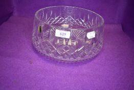 A Waterford crystal glass fruit bowl in the Lismore design with box