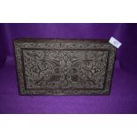 An intricate and finely carved humidor jewellery or trinket case with Bohemian or Black forest
