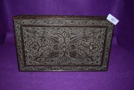 An intricate and finely carved humidor jewellery or trinket case with Bohemian or Black forest