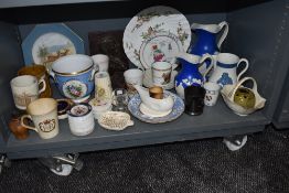 A varied lot of ceramics including cups and saucers, jugs and more including Foley china.