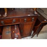 A late Victorian mahogany desk or dressing table, bit tatty but solid, possibly later handles