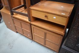 Four assorted pieces of Nathan teak occasional furniture