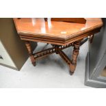 A Victorian mahogany octagonal occasional table, width approx. 90cm