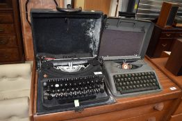 Two vintage typewriter, Oilver and Empire Aristocrat