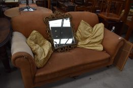 A late 19th/early 20th Century drop end settee width approx. 183cm
