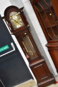 A reproduction mahogany cased long case clock, height approx. 180cm