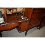 A mid 20th Century bedroom chest and dressing table