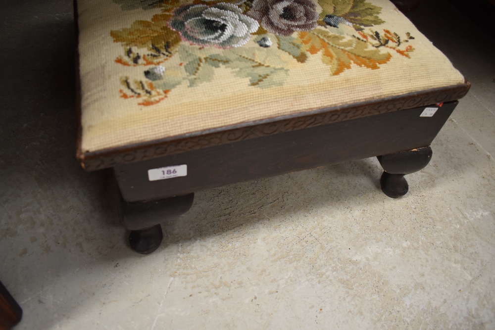 A traditional beadwork footstool