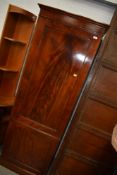 A Victorian mahogany narrow wardrobe, width approx. 69cm