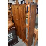 A traditional stained pine plate rack, width approx. 140cm