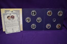 A London Mint, The Platinum Wedding Anniversary Photograph Collection containing 9 medallions, one