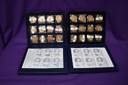 Two cases containing Westminster The Imperial Russian Collection, 25 copper reproductions medallic