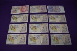 A collection of GB Banknotes, £50-£5, condition uncirculated to used, £50 note Kentfield, £20