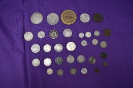 A collection of Silver, Copper and Bronze European Coins including 1768 Malta 4 Tari, 1846 & 1874