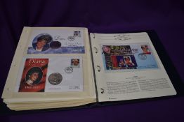 A album of GB Coin Covers, 1981-2002, mainly royalty including 1997 phone card, 23 in total