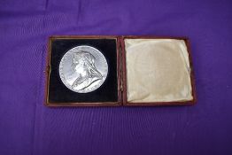 A Queen Victoria Diamond Jubilee Silver Medallion, large size, in original red presentation case,