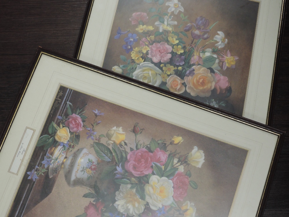 Four decorative prints, inc pair after Albert Williams, still life, 40 x 30cm, plus frame and