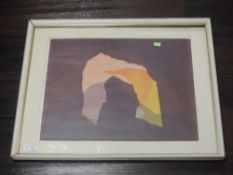 A print, after Mary Beresford Williams. No 153 screen printing, dated 1979, 43 x 56cm, plus frame