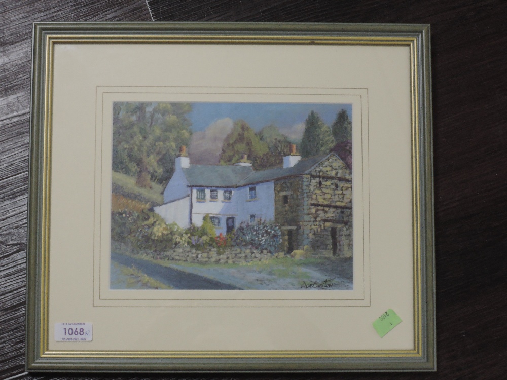 An oil painting, Don Barton, Colthouse Hawkshead, signed 18 x 23cm, plus frame and glazed, and a Ltd - Image 2 of 2