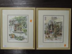 A pair of Ltd Ed print, after Judy Boyes, The Oaks Porch, signed and numbered 94/850, and Town Foot,