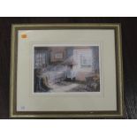 A Ltd Ed print, after Stephen Darbishire, Lakeland cottage bedroom, signed, and num 219/450, 24 x