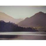 A photo print, after Mike Shepherd, Sunrise on Ullswater, 46 x 134cm