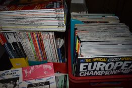 A selection of football and similar sporting ephemera including brochures programmes and magazines