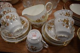 A part tea service by Colclough in the Avon design