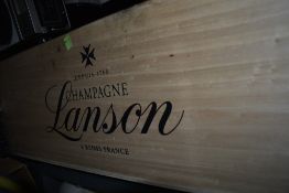 A large size Champagne crate advertising Lanson