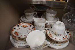 A selection of tea wares including Royal Doulton Pastorale and Paragon cake plates and saucers